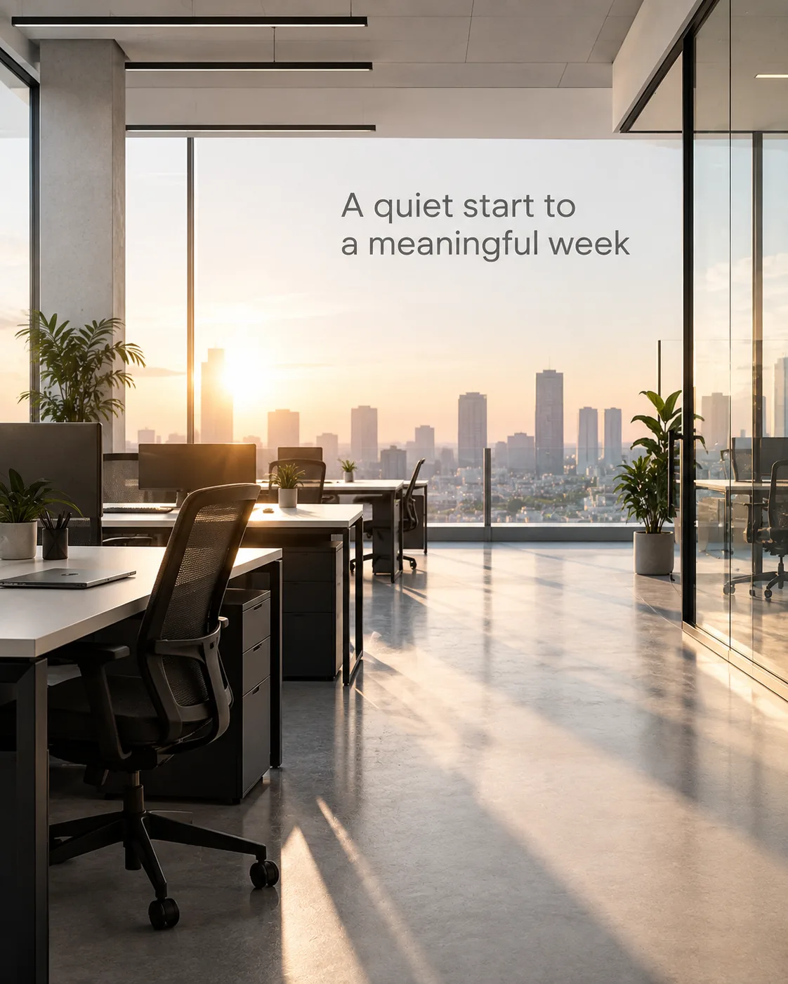 Quiet Sunrise Office Monday Post
