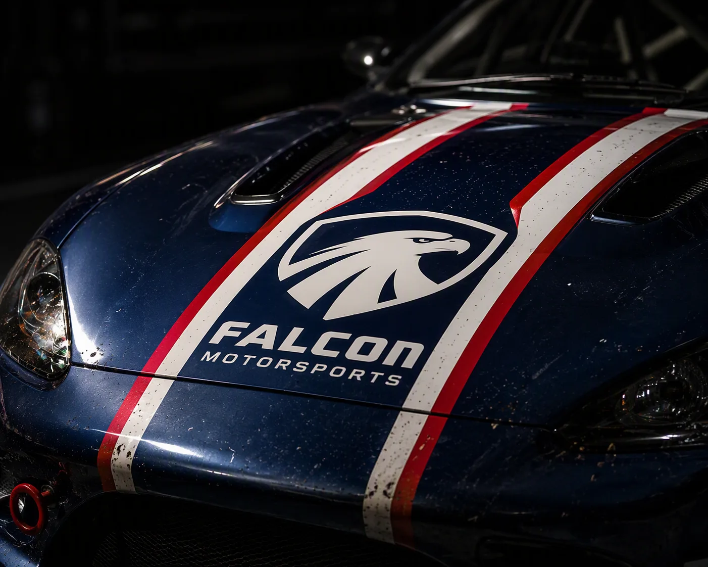 Racing Stripes Race Car Hood Logo Mockup
