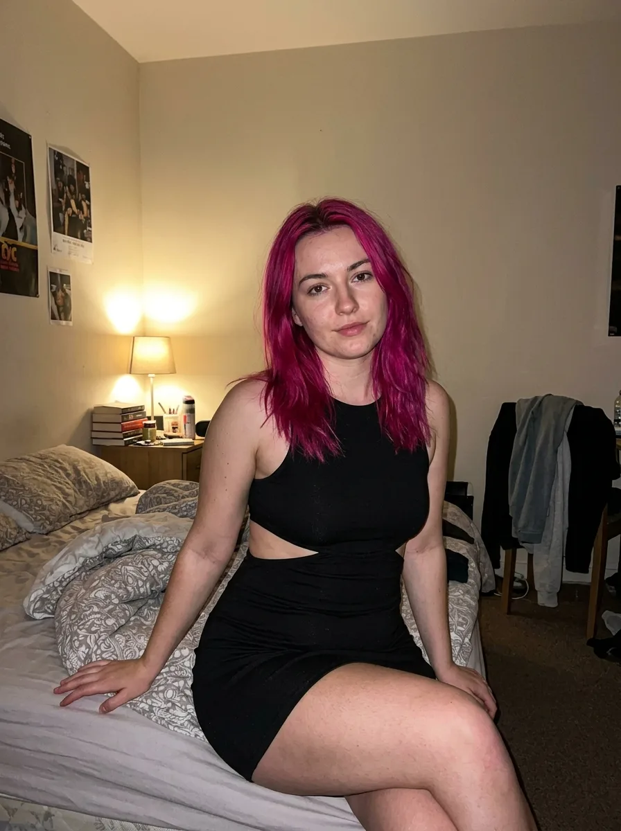 Raw Low Light Bedroom Fashion Portrait