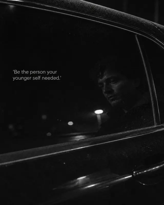 Reflective Black And White Quote Photo