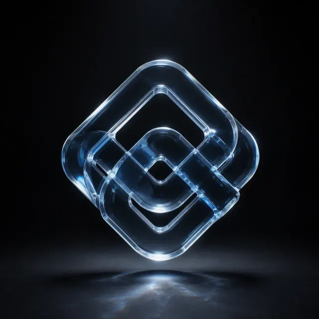 Refractive Glass 3D Logo Mockup