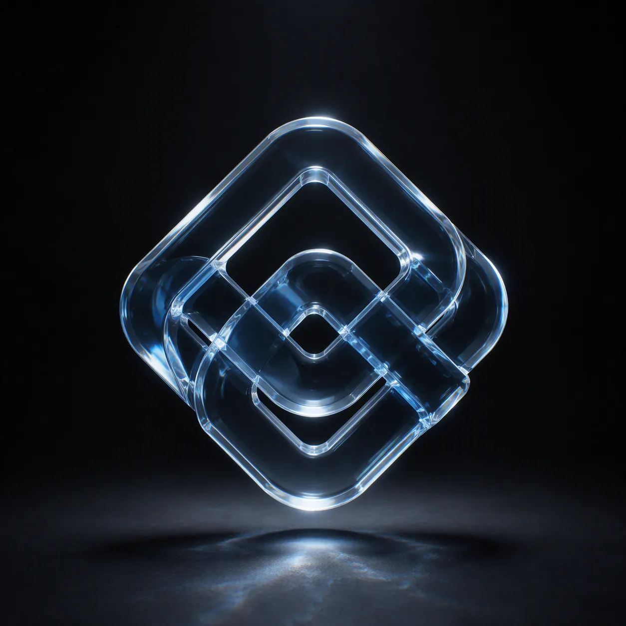 Refractive Glass 3D Logo Mockup