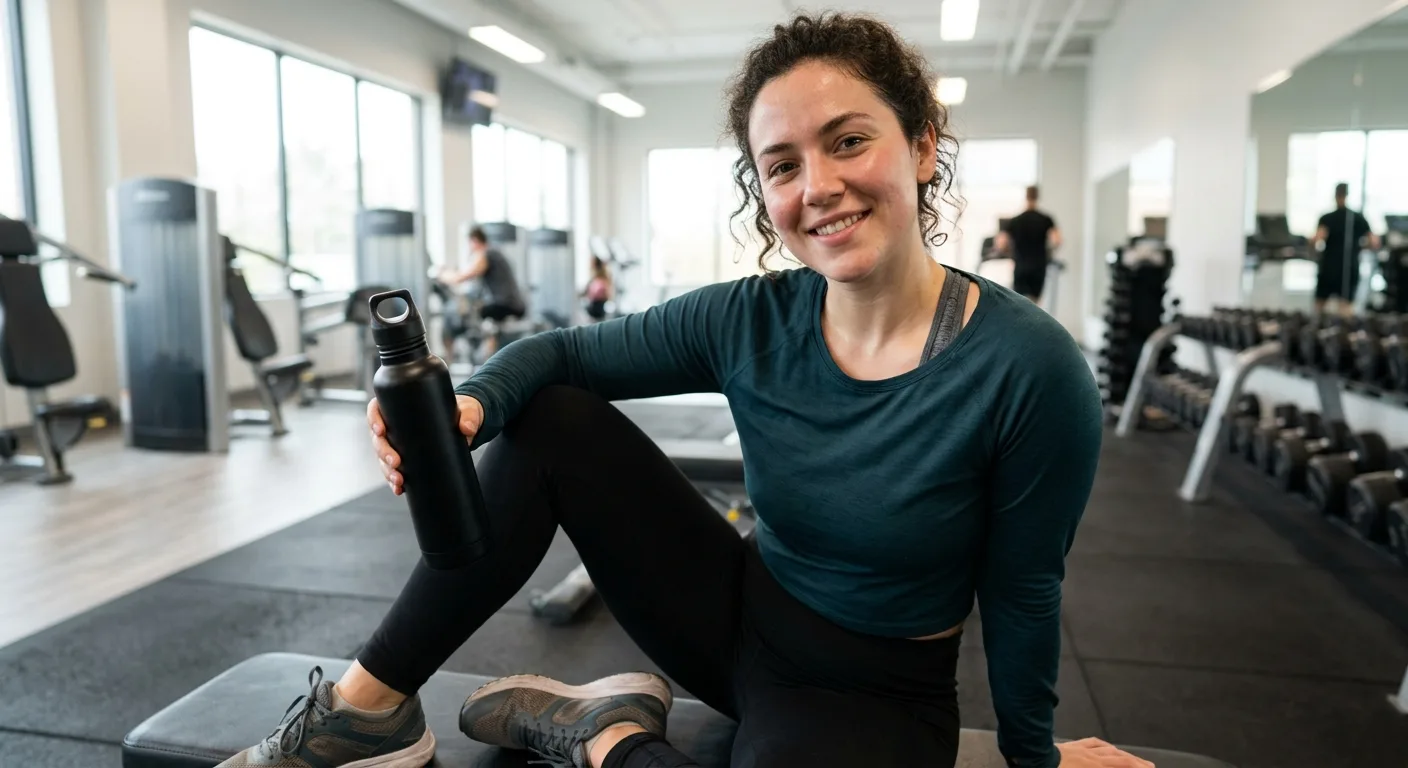 Relaxed Gym Bench Fitness Selfie