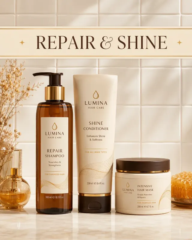 Repair And Shine Hair Care Ad