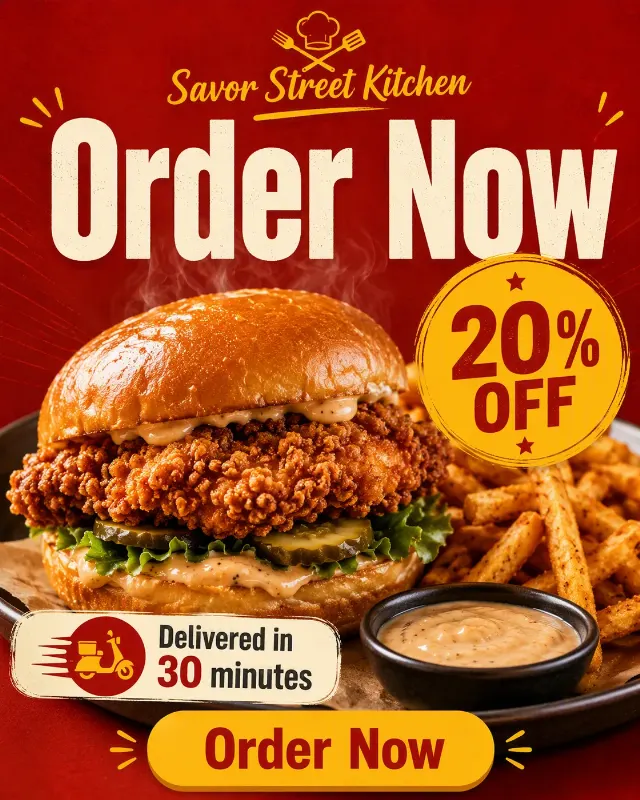 Restaurant Delivery Instagram Ad