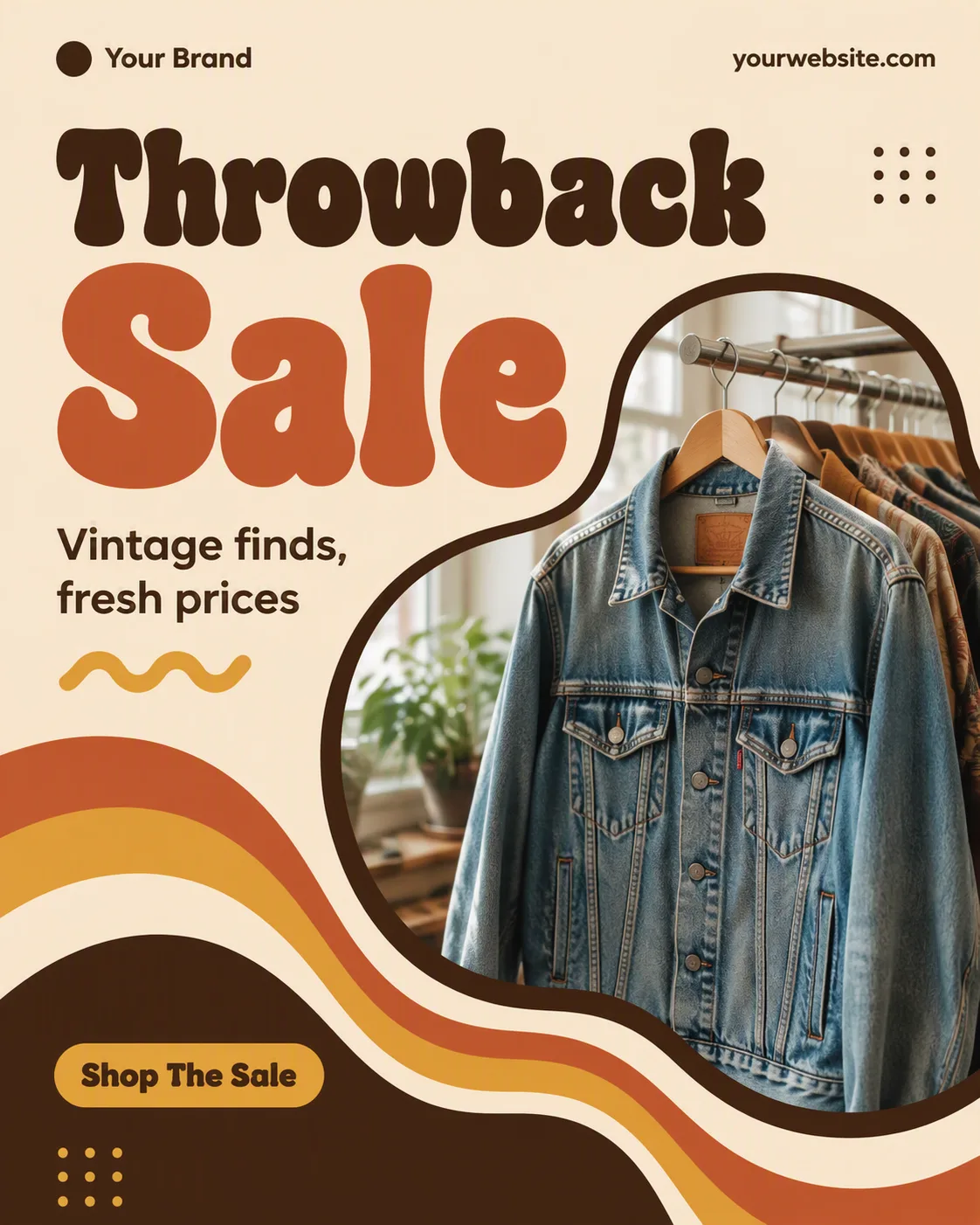 Retro 70s Vintage Clothing Sale Post