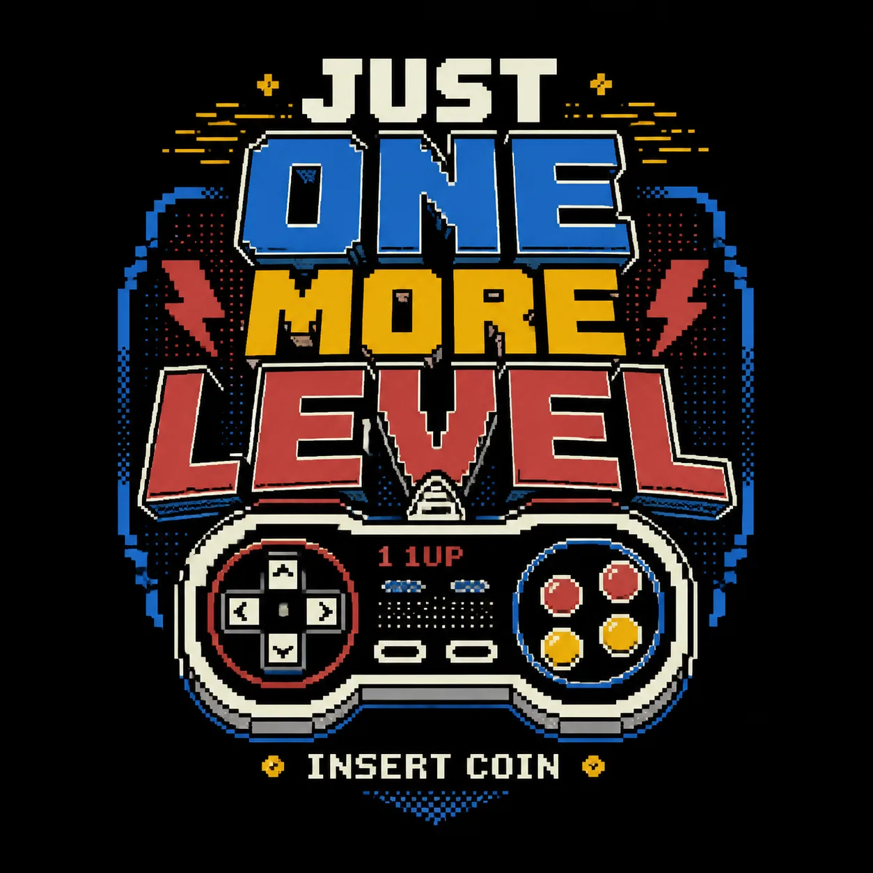 Retro Pixel Gamer T-Shirt Graphic