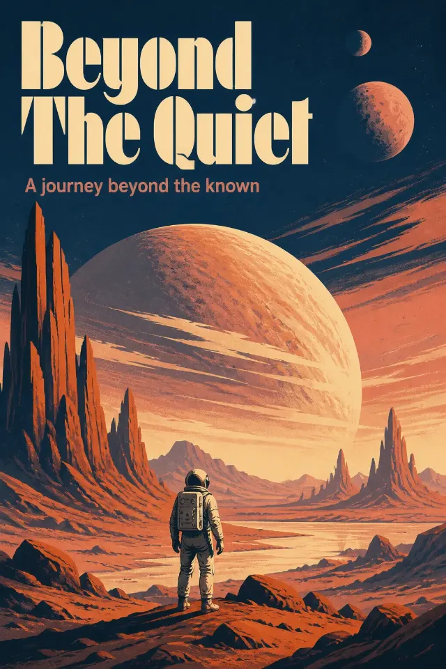 Retro Sci-Fi Planet Exploration Poster
