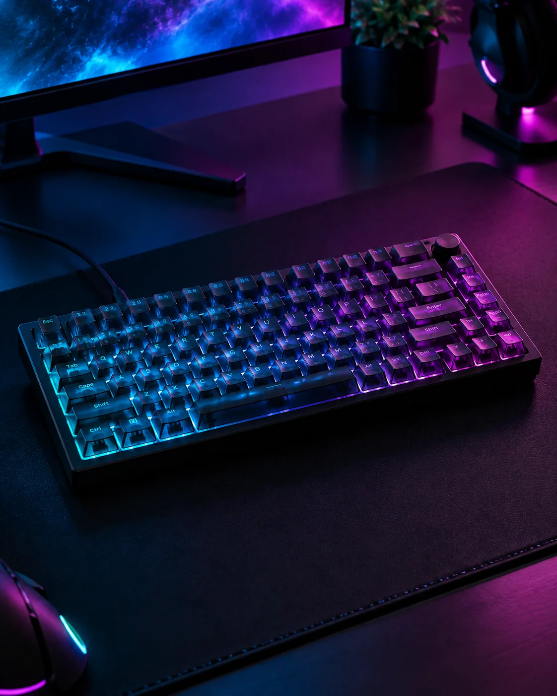 RGB Mechanical Keyboard Desk Advertisement