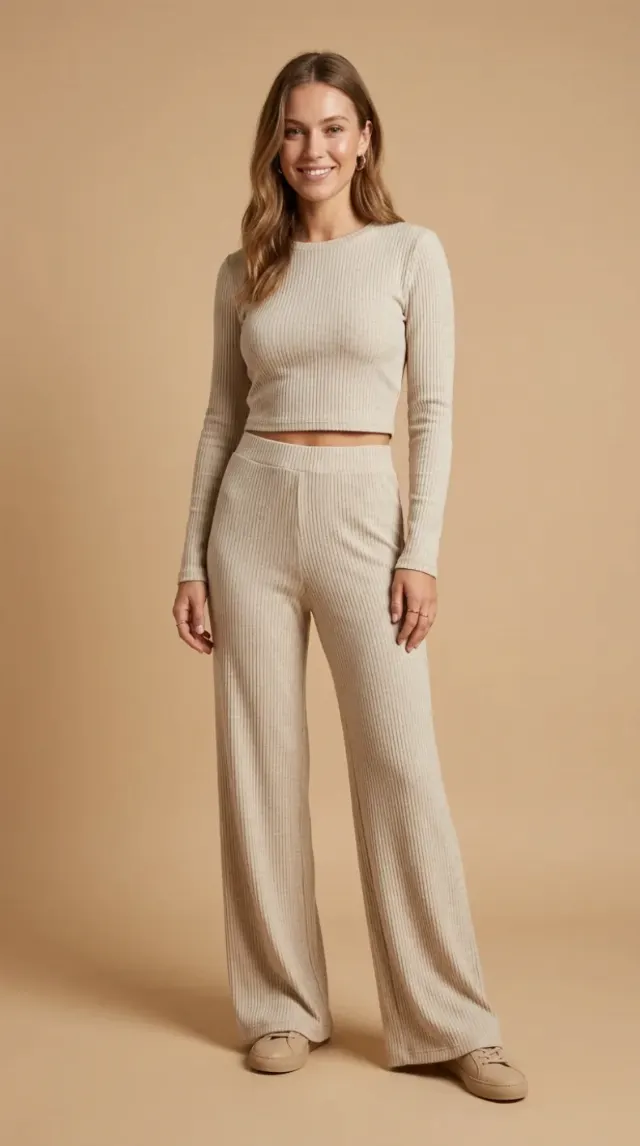 Ribbed Lounge Set Full Body Catalog Photo