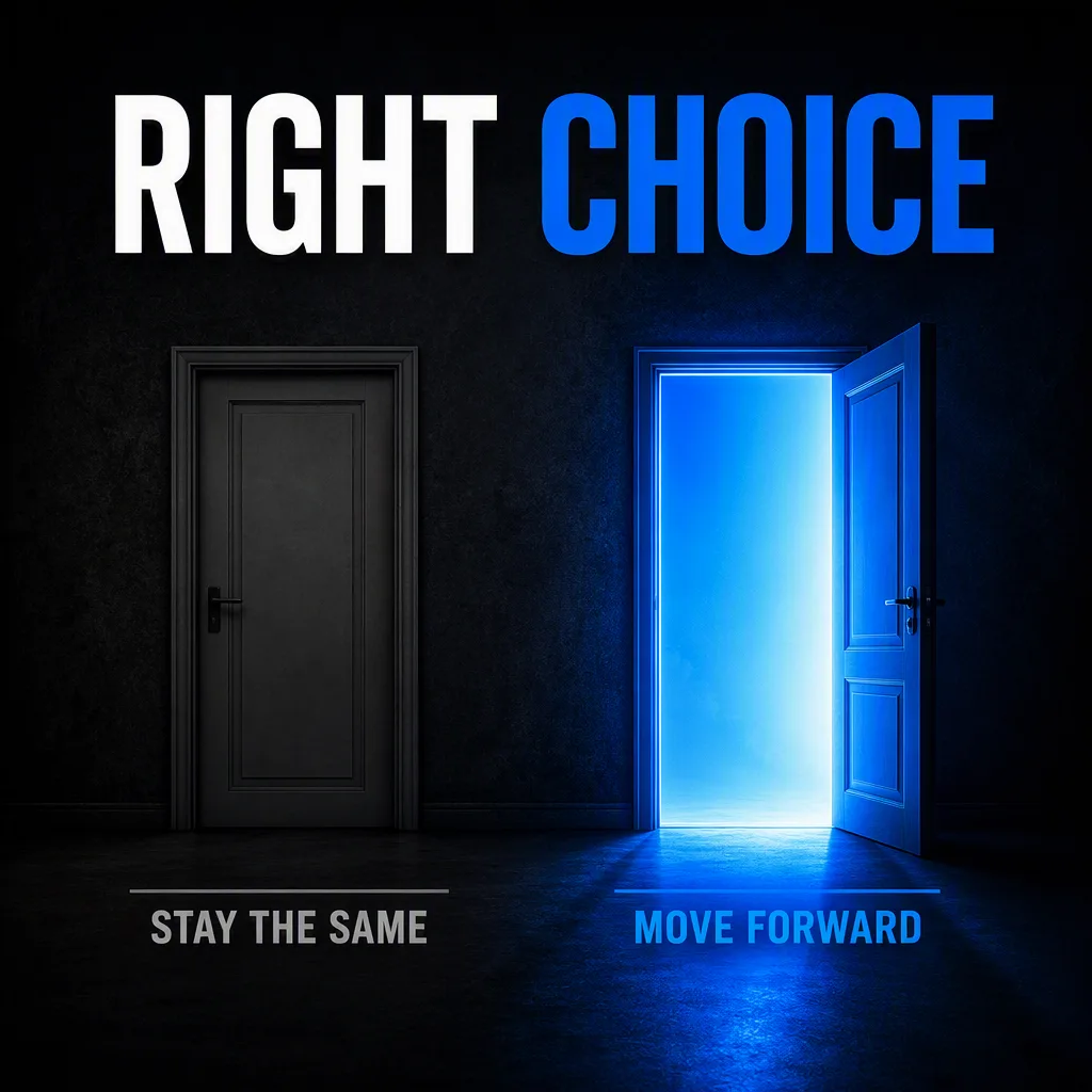 Right Choice Contrasting Doors LinkedIn Post