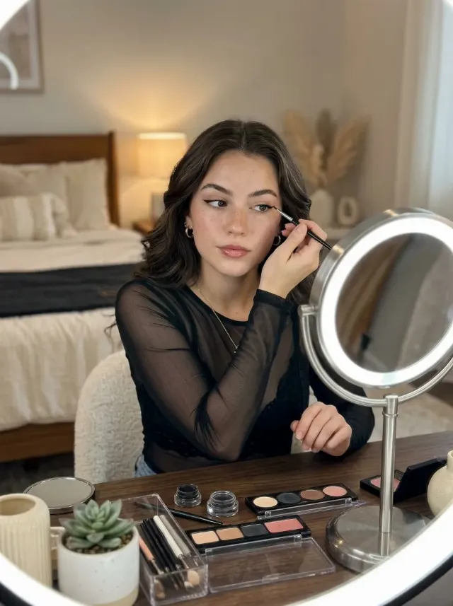 Ring Light Vanity Makeup Portrait