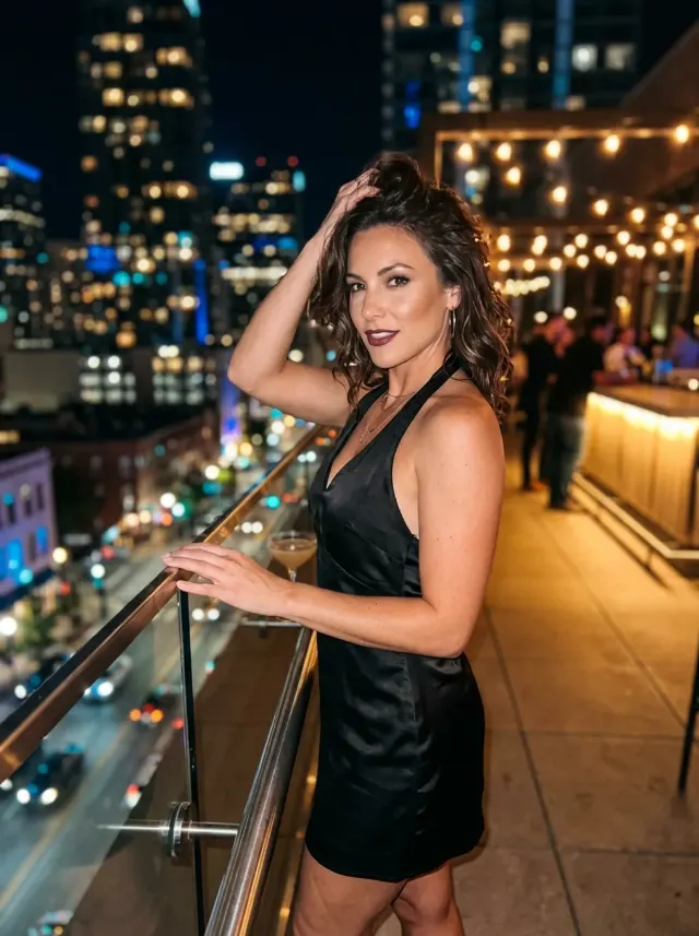Rooftop Night Out Influencer Photo