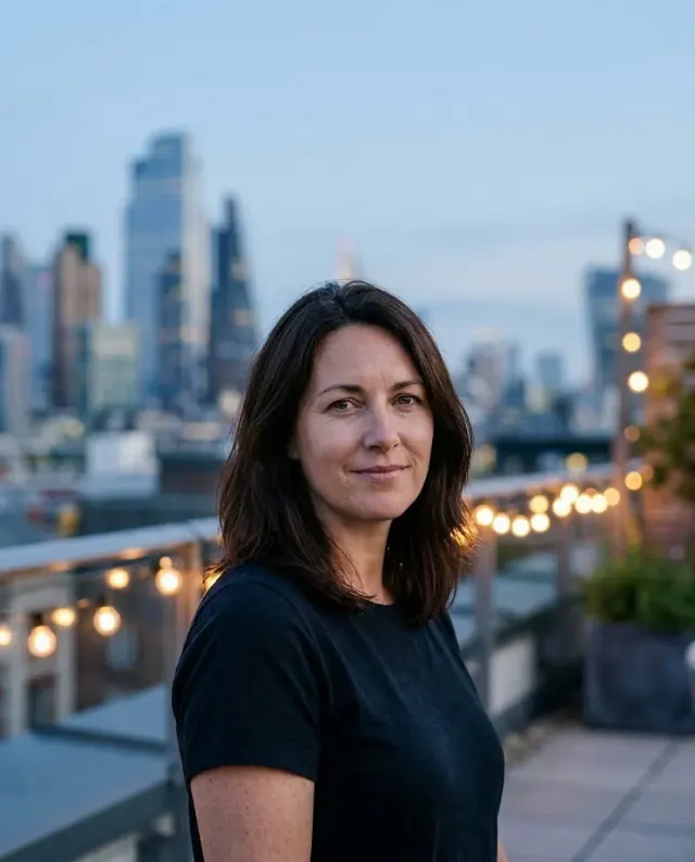 Rooftop Terrace Dusk Selfie Photo