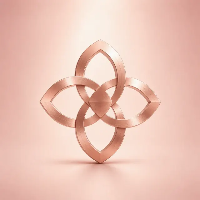 Rose Gold Logo Gradient Mockup