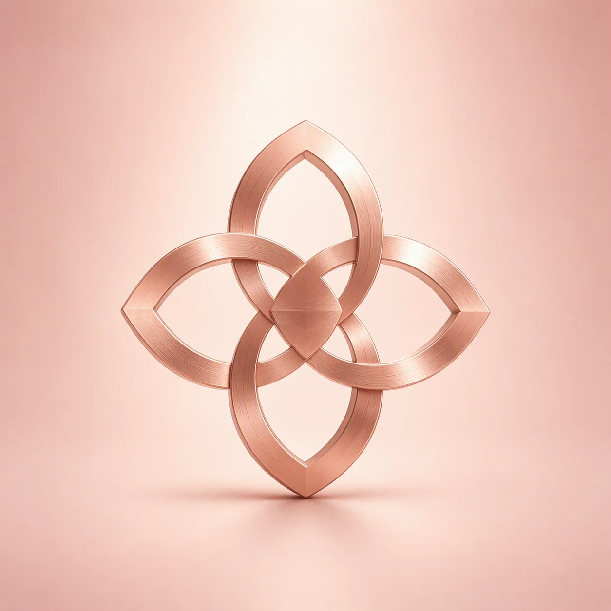 Rose Gold Logo Gradient Mockup