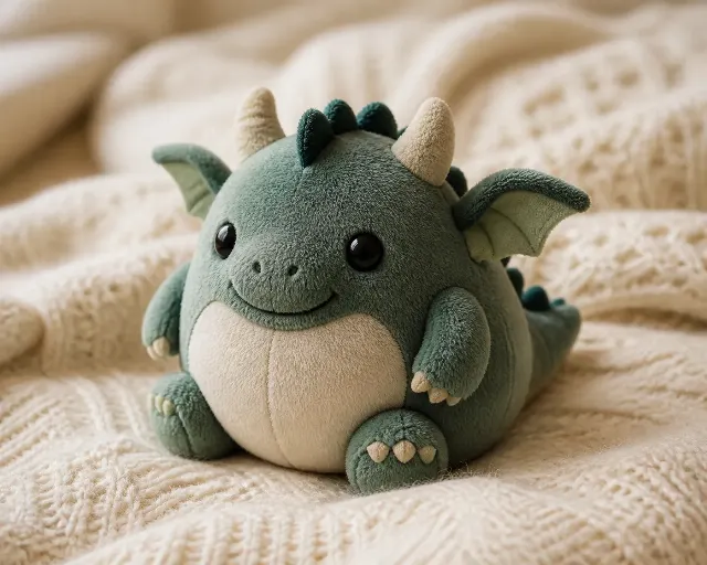 Round Dragon Plush Figurine Photo