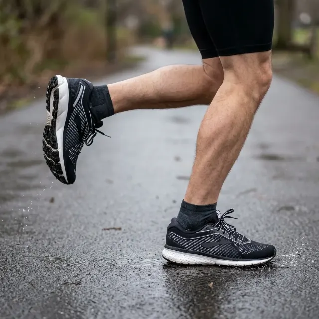 Running Shoes Mid Stride Product Photo