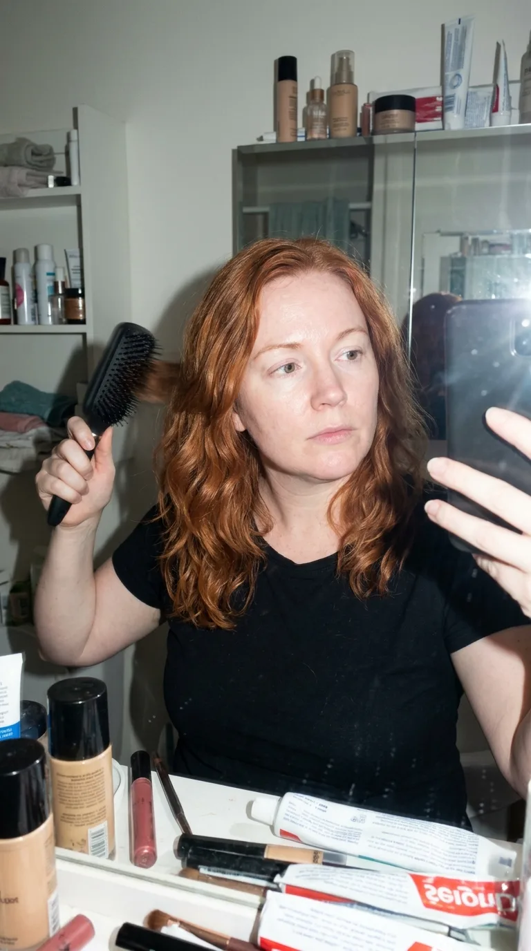 Rushed Flash Getting Ready Selfie