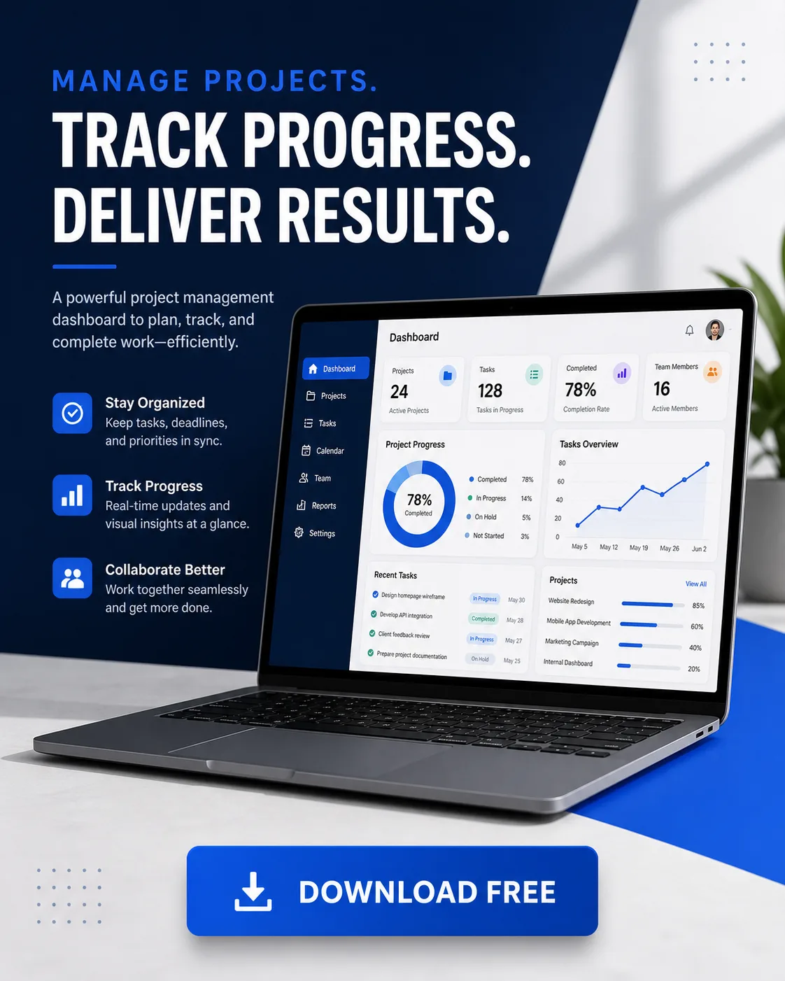 SaaS Laptop Interface Instagram Ad