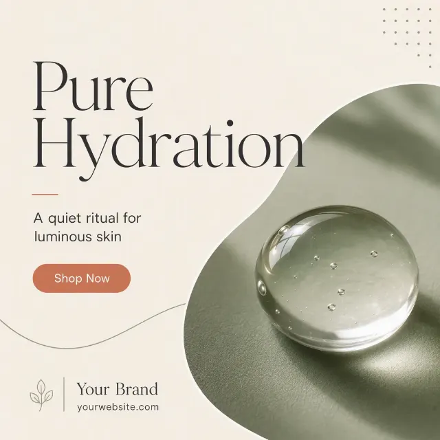 Sage Green Skincare Glass Drop Post