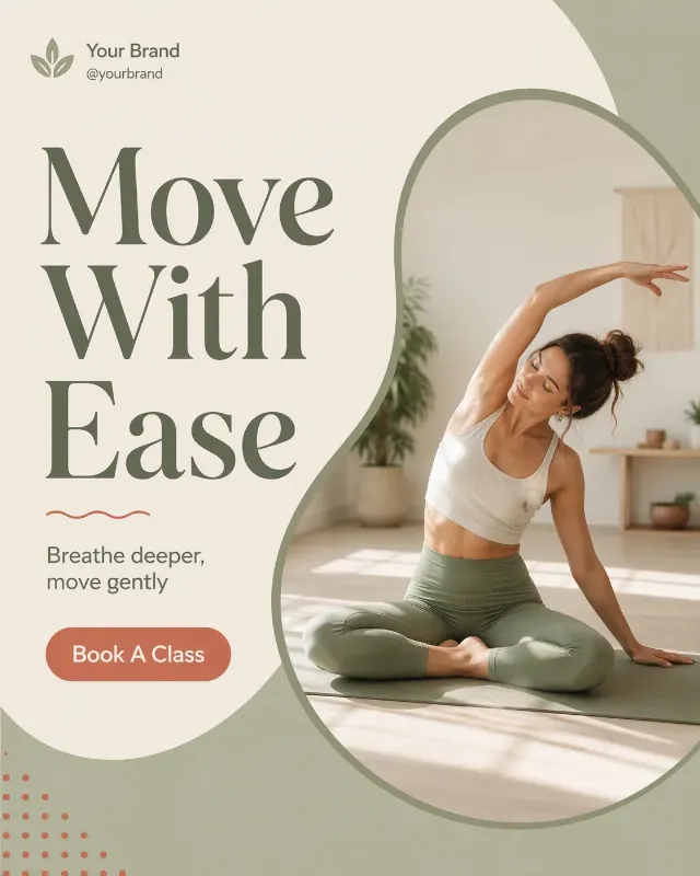 Sage Green Yoga Studio Social Post