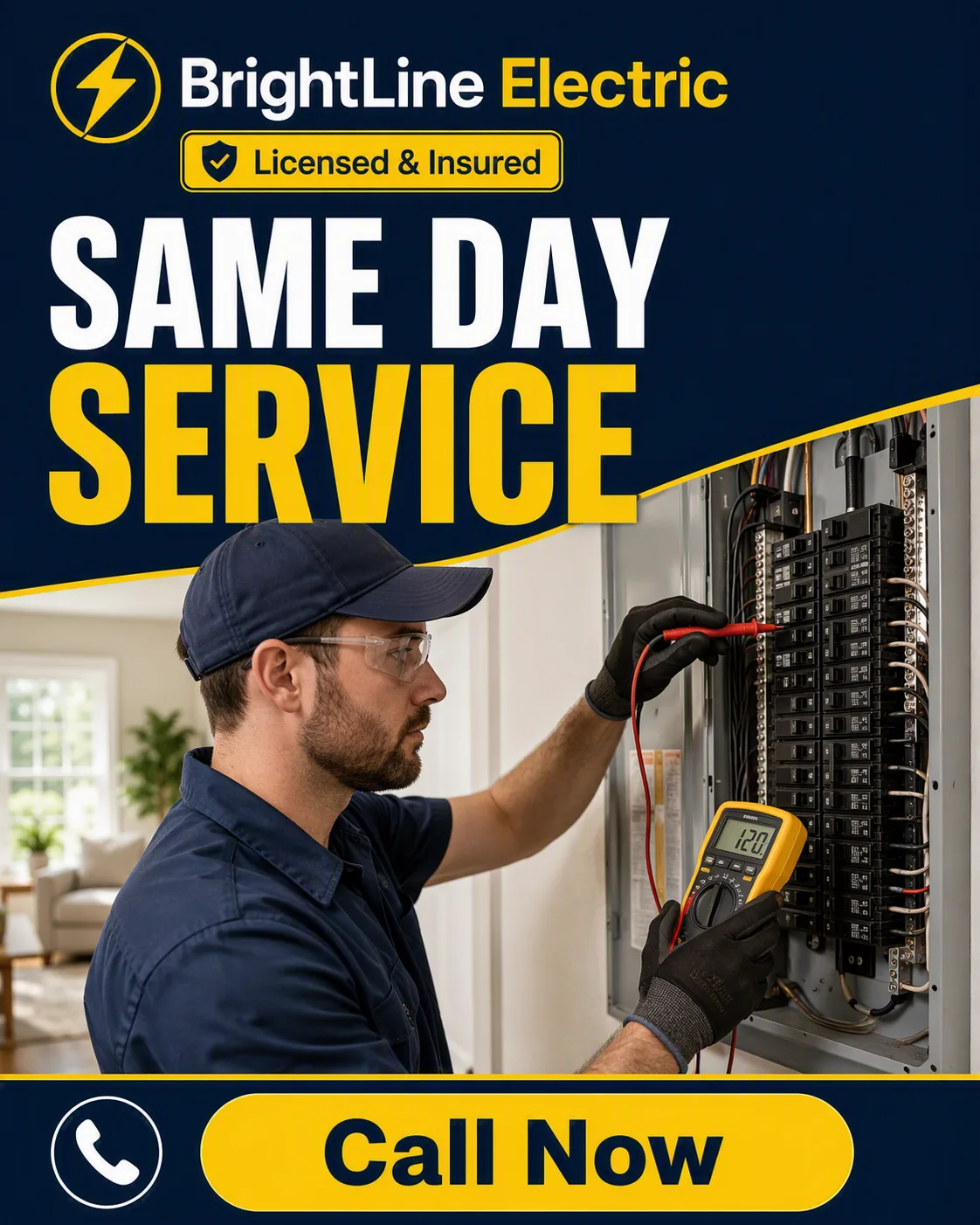 Same Day Electrician Facebook Ad