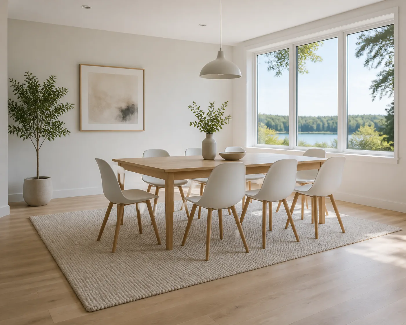 Scandinavian Dining Room Virtual Staging