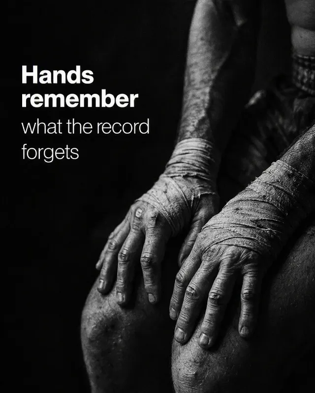 Scarred Fighter Hands Quote Graphic