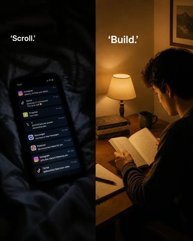Scroll Build Split Screen Motivational Post