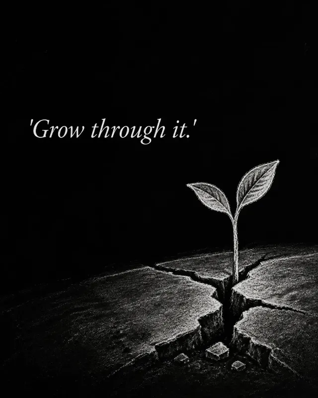 Seedling Through Concrete Quote Graphic