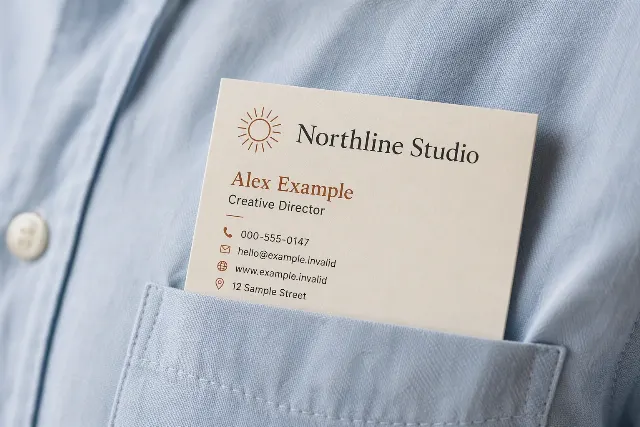 Shirt Pocket Business Card Mockup