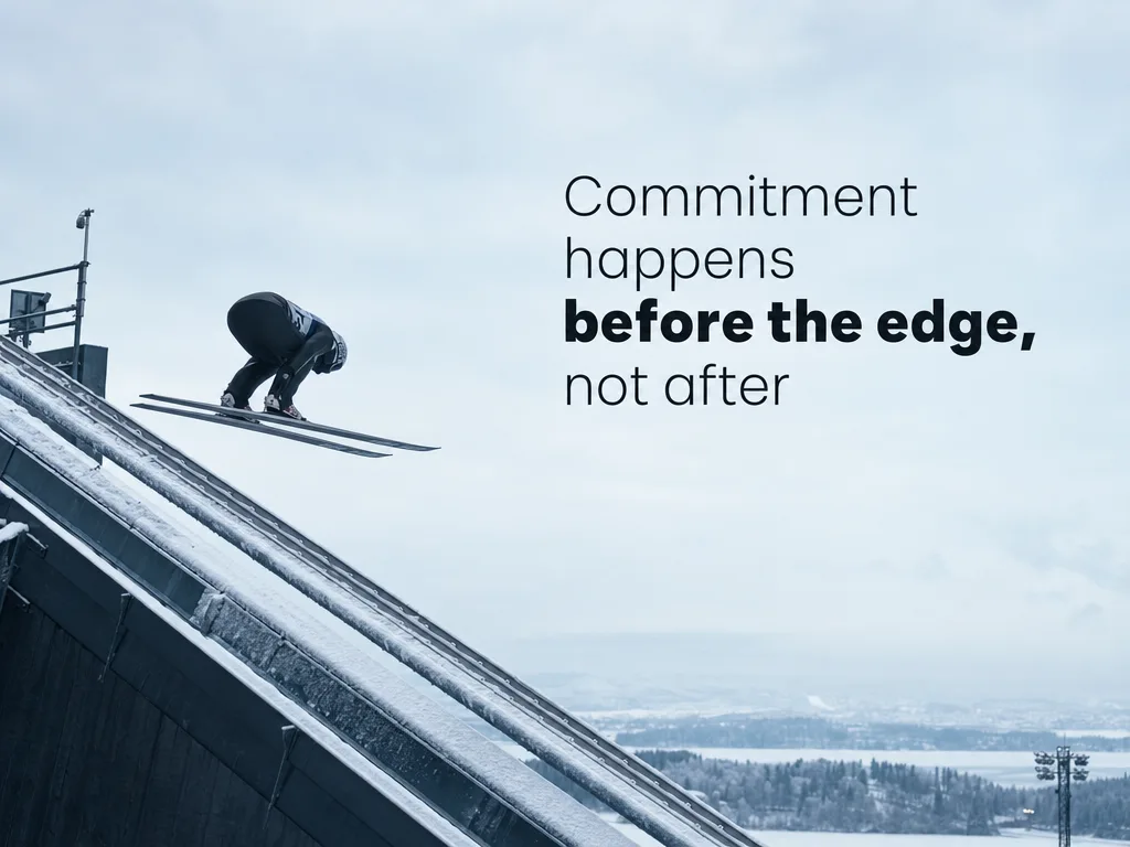 Ski Jump Commitment Quote Post