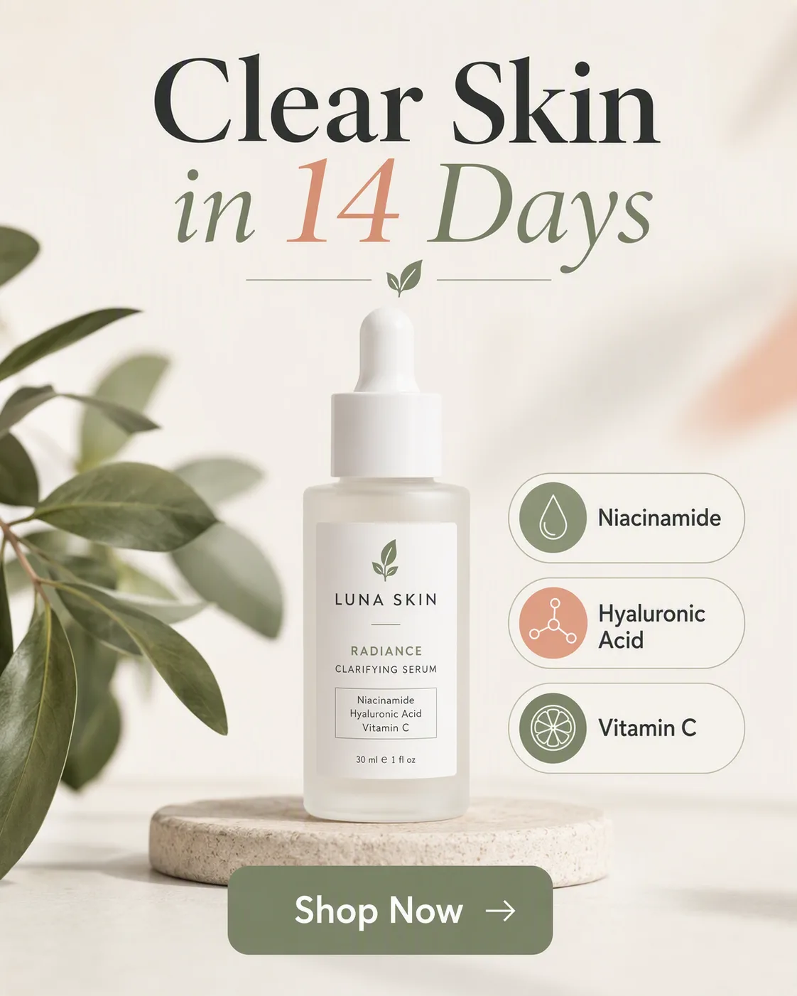 Skincare Product Instagram Ad With CTA