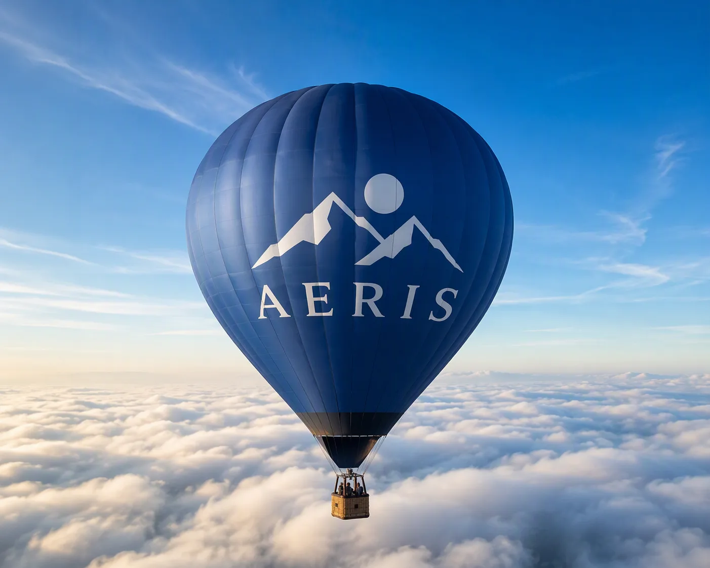 Skyborne Hot Air Balloon Logo Mockup
