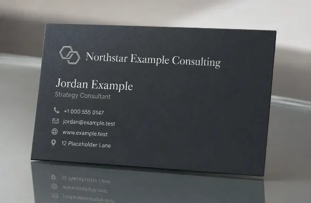 Slate Grey Consultant Business Card Mockup
