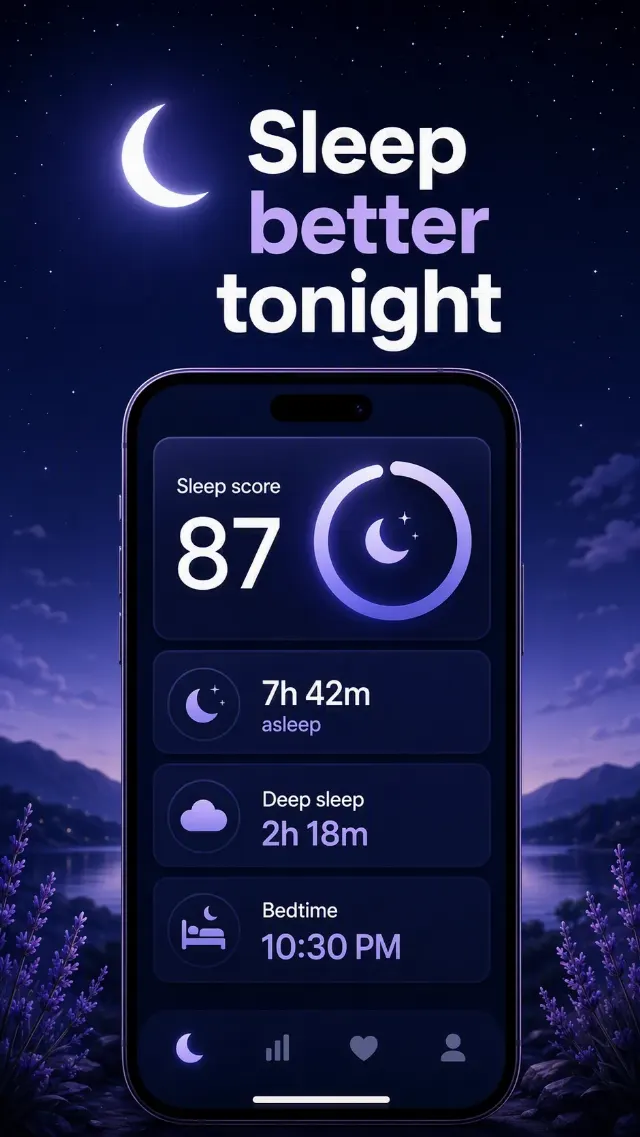Sleep App Marketing Hero Screenshot
