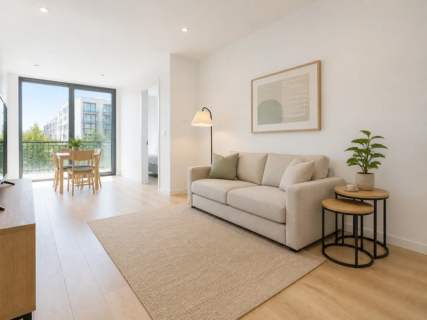 Small Apartment Living Room Virtual Staging