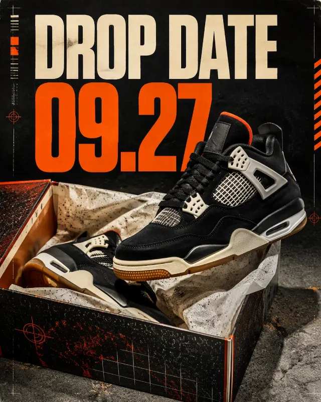 Sneaker Box Opening Drop Date Ad