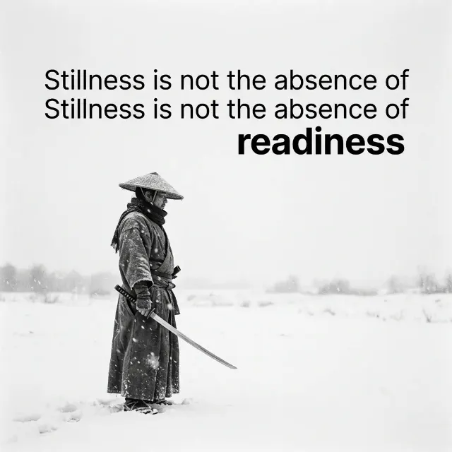 Snowbound Samurai Quote Portrait