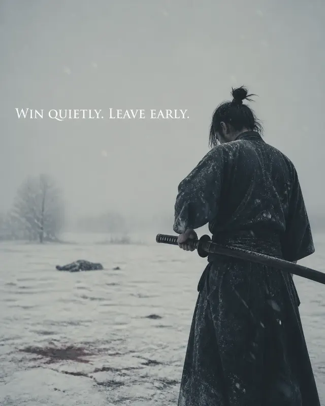 Snowy Samurai Quiet Victory Instagram Post