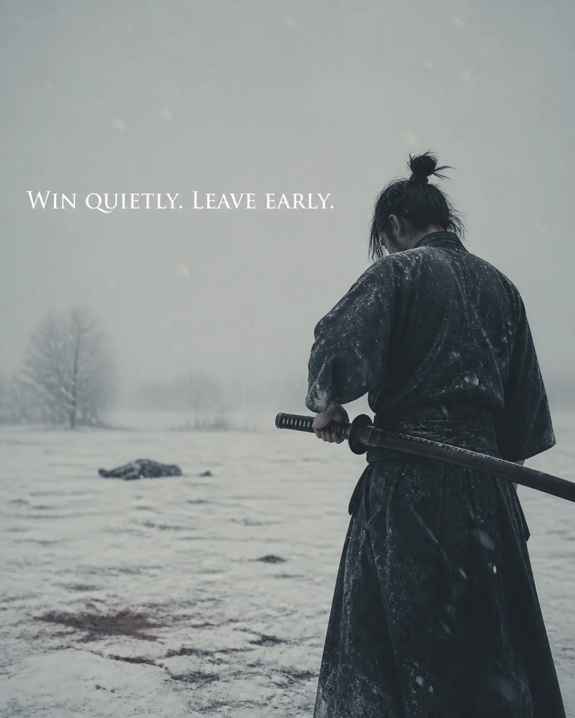 Snowy Samurai Quiet Victory Instagram Post