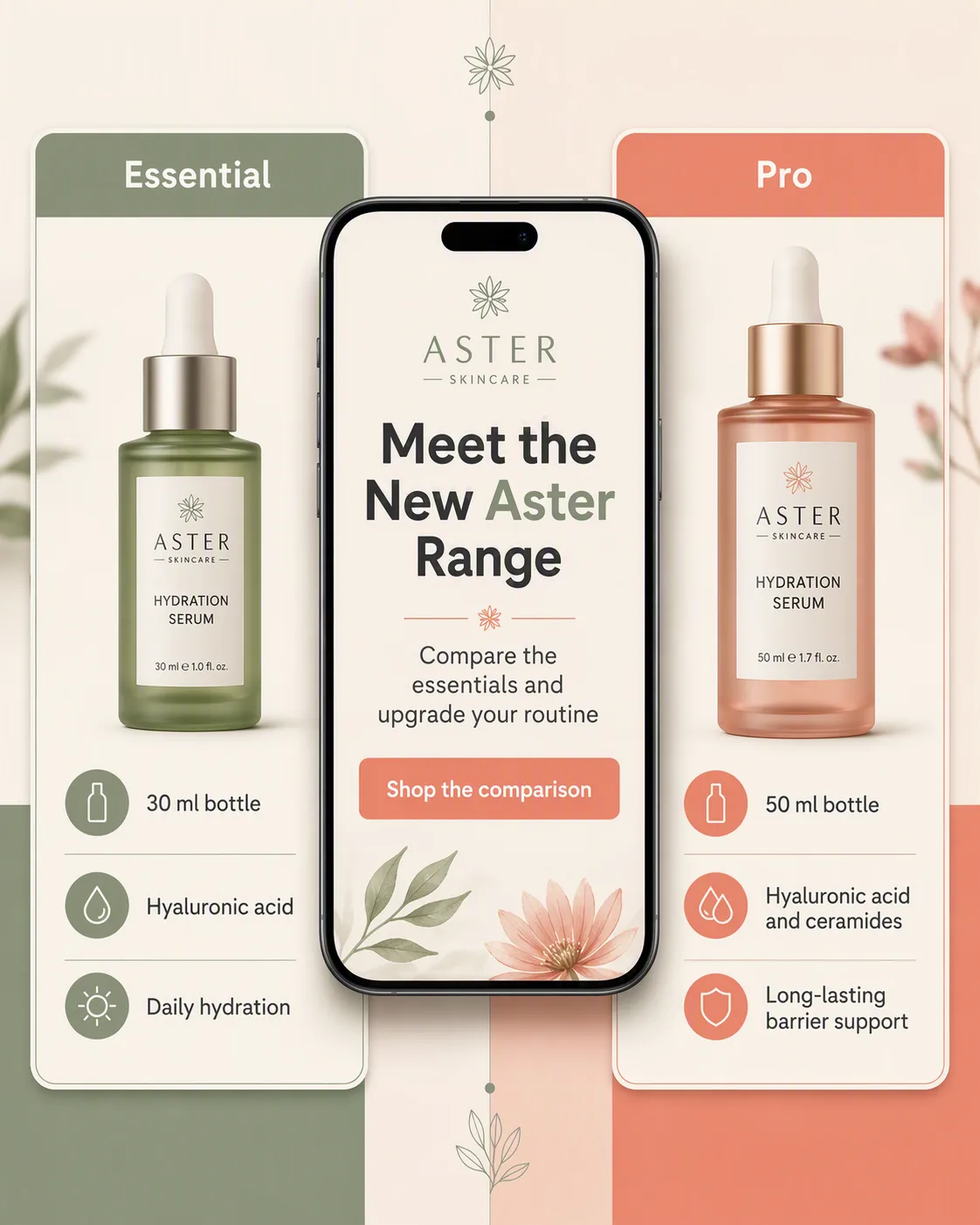 Split Screen E-Commerce Comparison Post