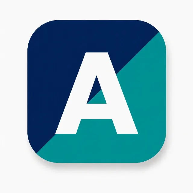 Split Tone Letter Mobile App Icon