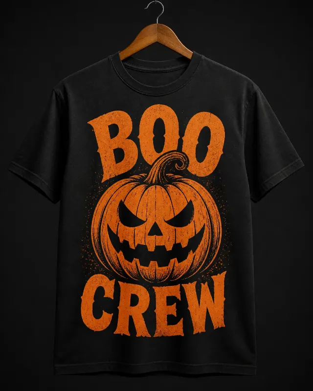 Spooky Pumpkin Halloween T-Shirt Mockup
