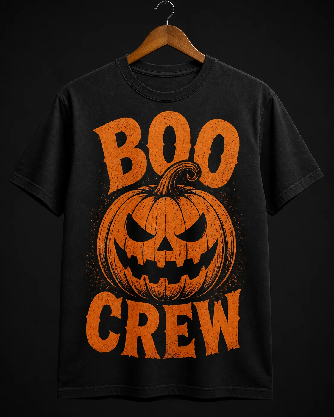 Spooky Pumpkin Halloween T-Shirt Mockup