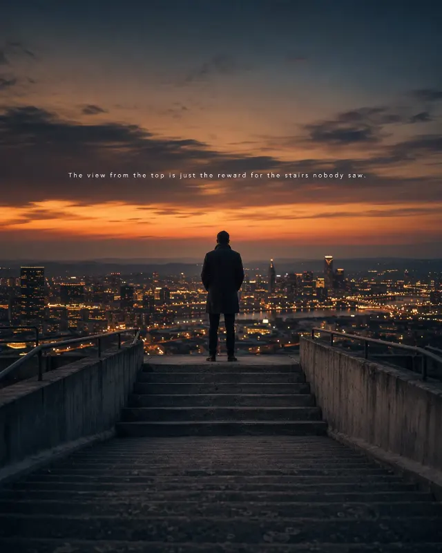 Stadium Staircase Motivational Quote Photo