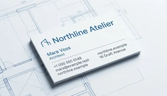 Stark White Architect Business Card