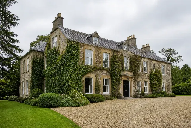 Stone Country House Exterior Listing Photo