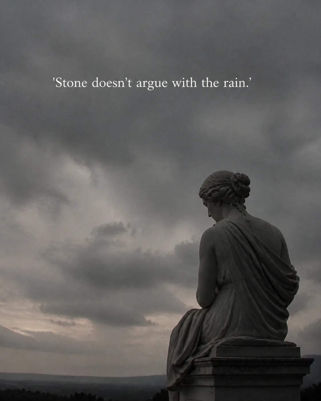 Stormy Marble Statue Quote Instagram Post